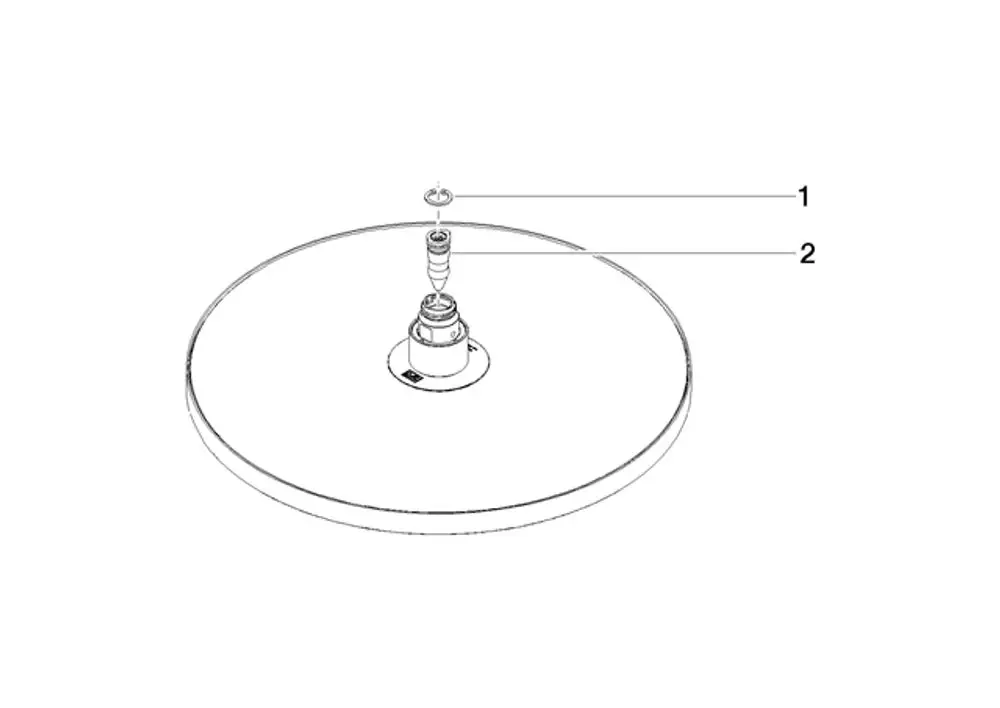 DORNBRACHT Regenbrause rund ERSATZTEILE 04120509100 D. 300 mm Platin gebürstet, 04120509100-06 Galeriebild 1